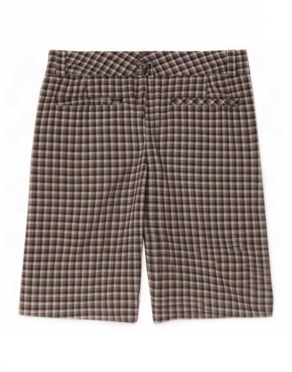 Nike Dame Dri Fit Chino Shorts UK 14 Medium W32 Grå ternet polyester