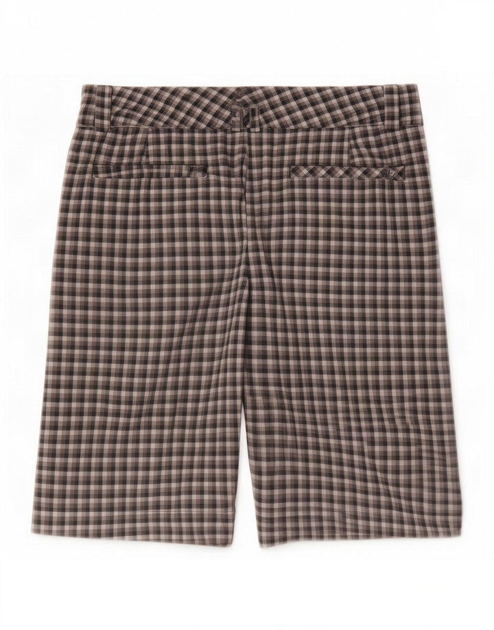 Nike Dame Dri Fit Chino Shorts UK 14 Medium W32 Grå ternet polyester