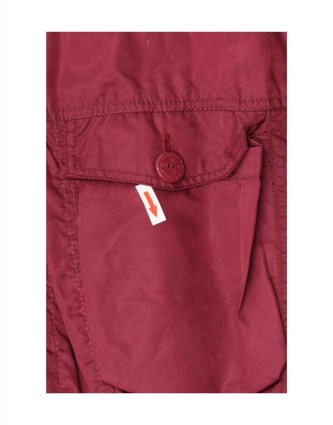 Vintage polstret bomberjakke til mænd UK 38 Medium Burgundy Nylon