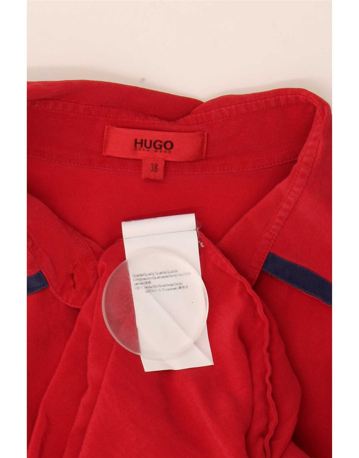 Hugo Boss Dameskjorte EU 38 Medium Rød Silke