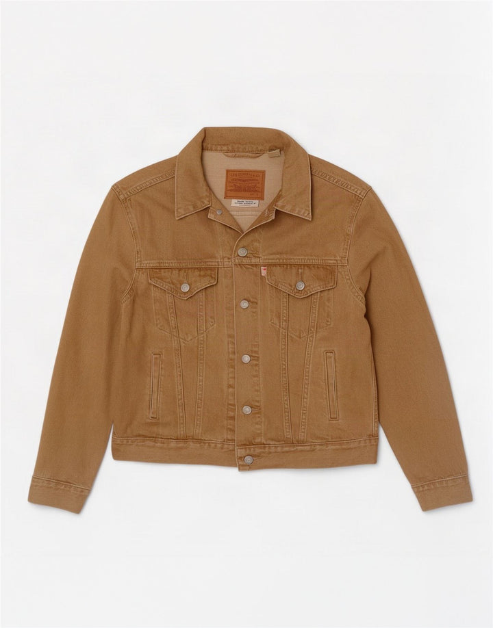 Levi's Herre denimjakke UK 36 Small Beige Bomuld