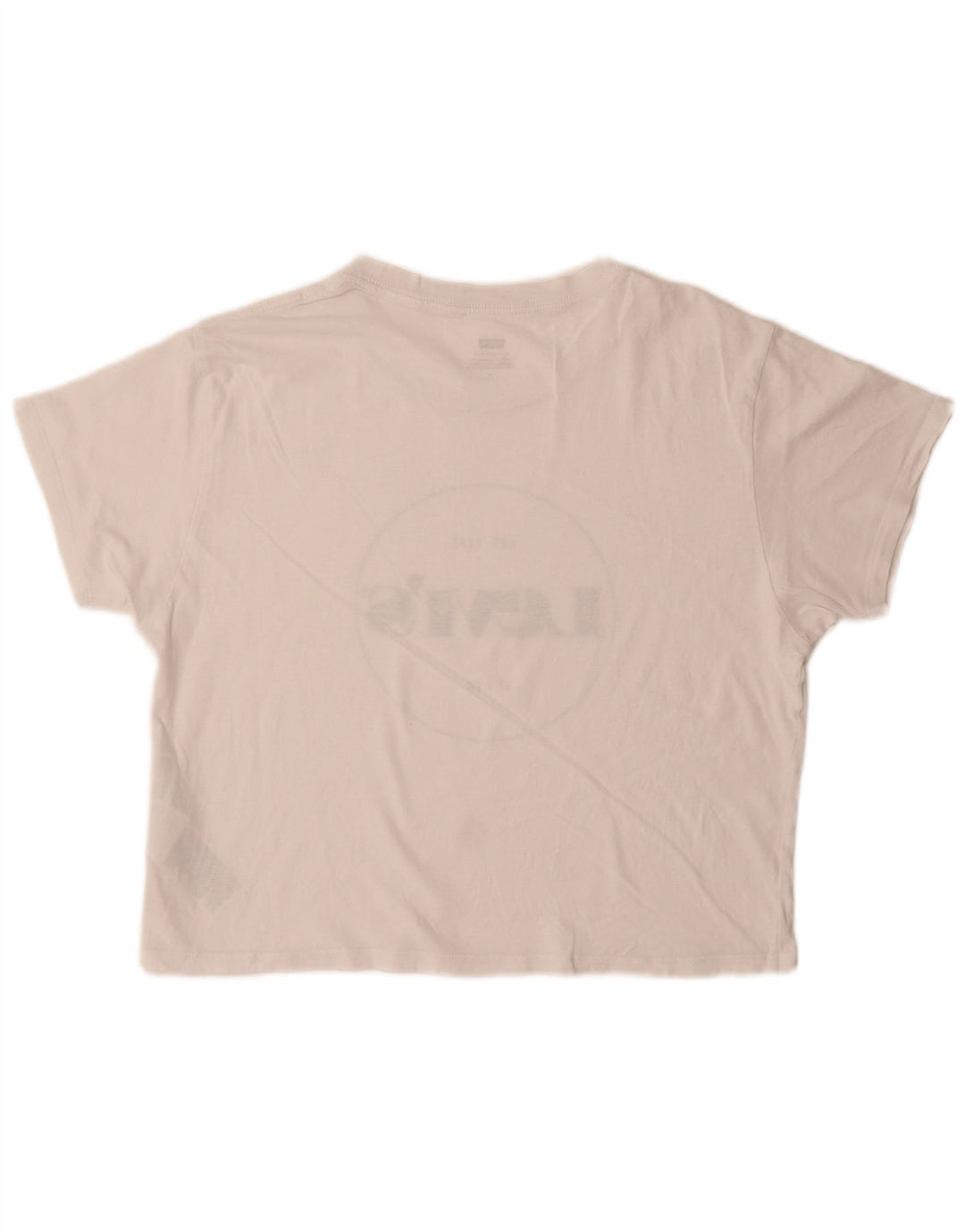 Levi's Dame Grafisk T-Shirt Top UK 14 Medium Hvid Bomuld
