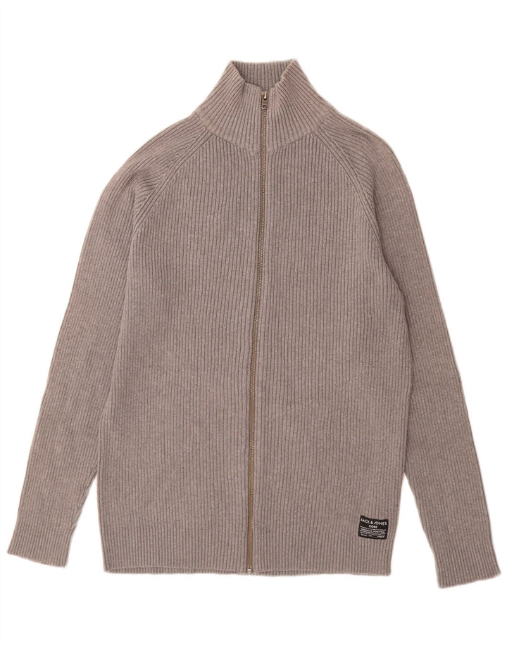 Jack & Jones herre cardigan sweater mellemgrå bomuld