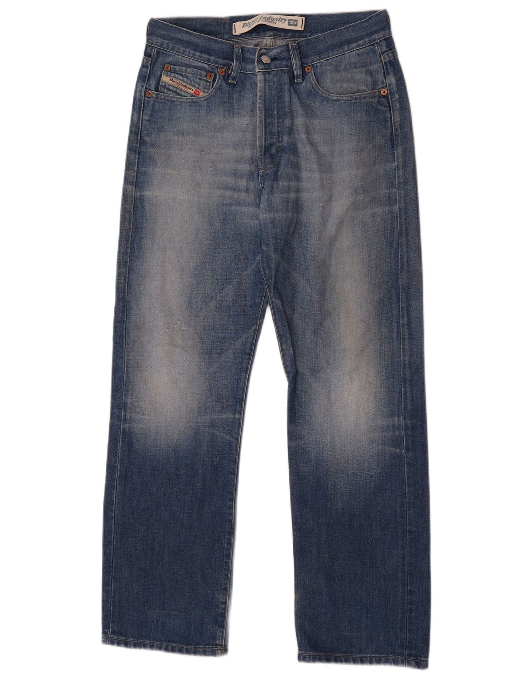 Diesel Herre Straight Jeans W31 L30 Blå Bomuld