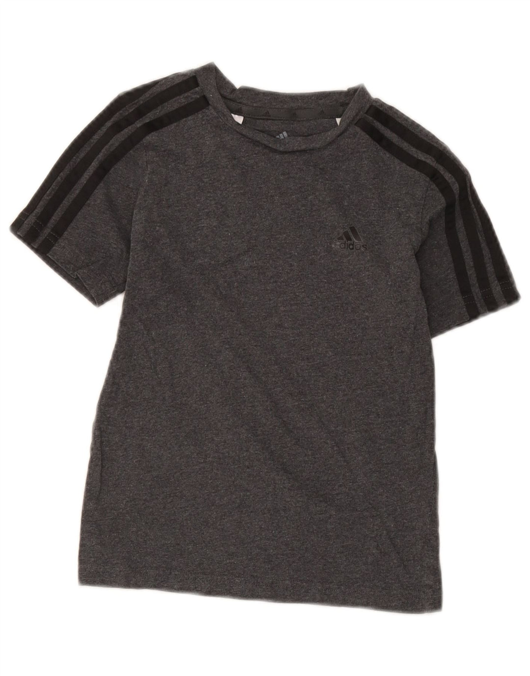 Adidas Boys T-Shirt Top 7-8 år Grå Flecked Bomuld