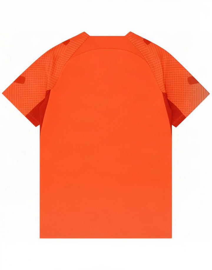Nike Grafisk T-shirt til mænd, top Medium Orange Colourblock Polyester