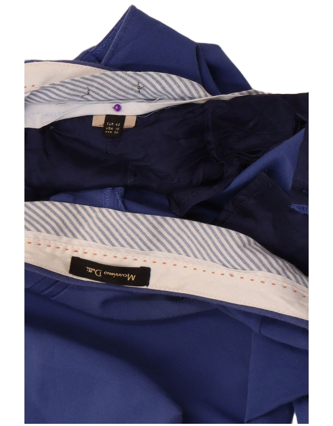 Massimo Dutti Dame Slim Chino Bukser EU 42 Large W32 L27 Blå