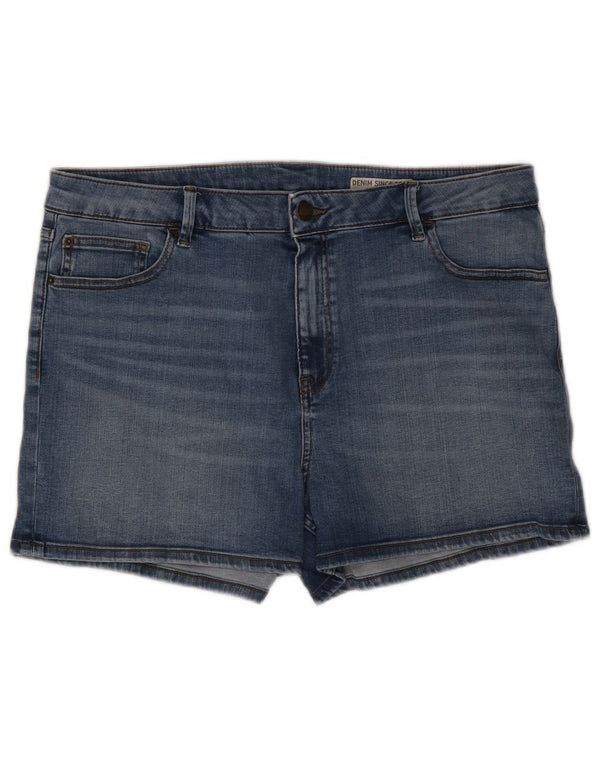 Marks & Spencer denimshorts til kvinder UK 18 XL W36 blå bomuld