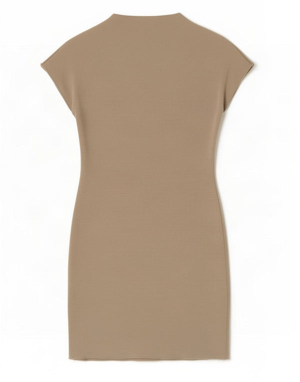Zara Womens Bodycon Dress UK 8 Small Beige