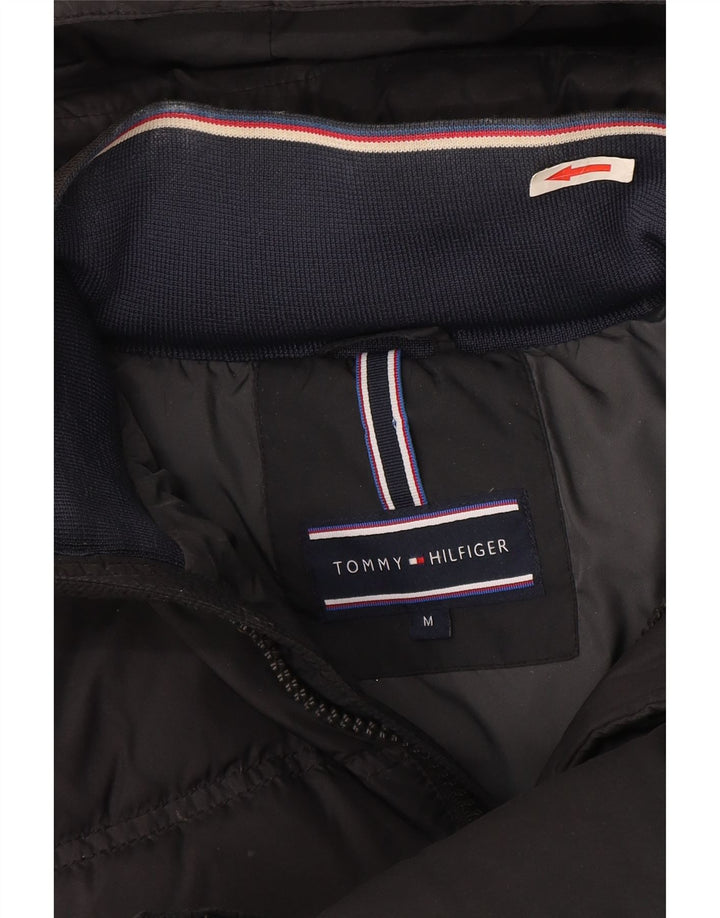 Tommy Hilfiger Herre hættepolstret jakke UK 38 Medium Grå Bomuld