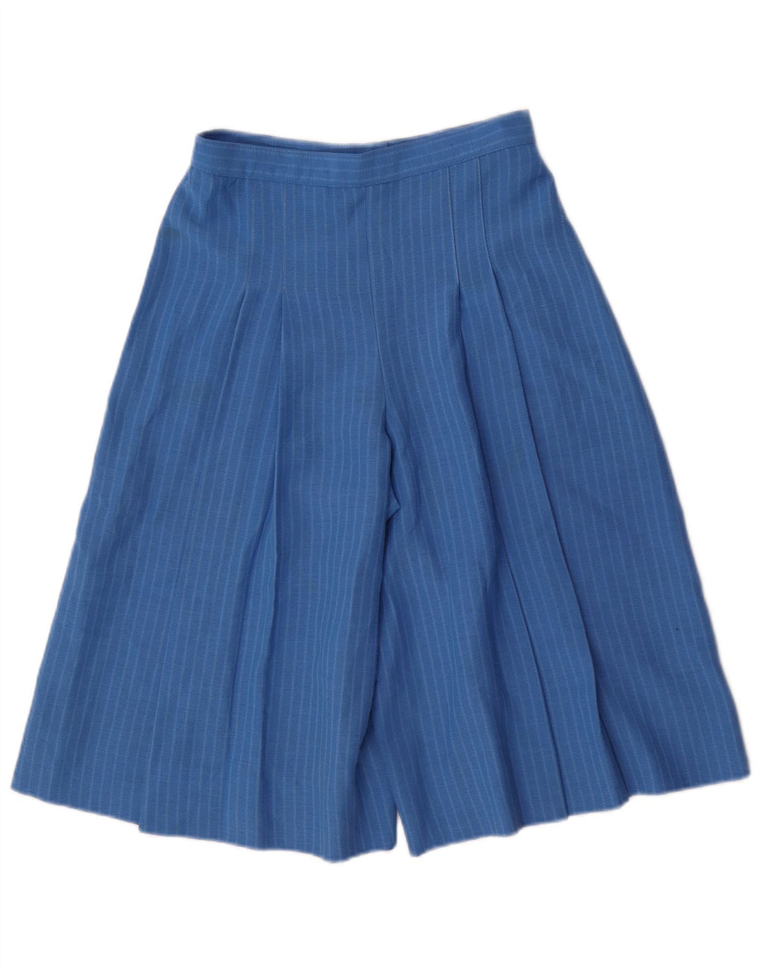 Vintage kvinders Cullotes Bermuda Shorts IT 40 Small W24 Blue Pinstripe