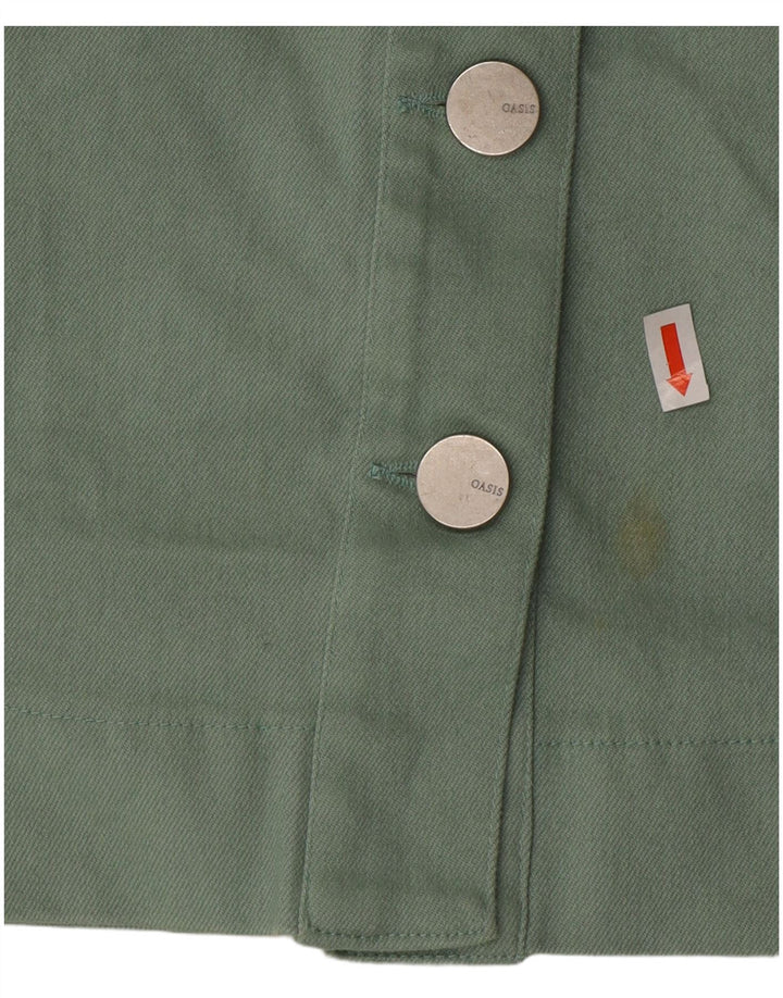 Oasis Womens Pinafore Dress UK 12 Medium Green Bomuld