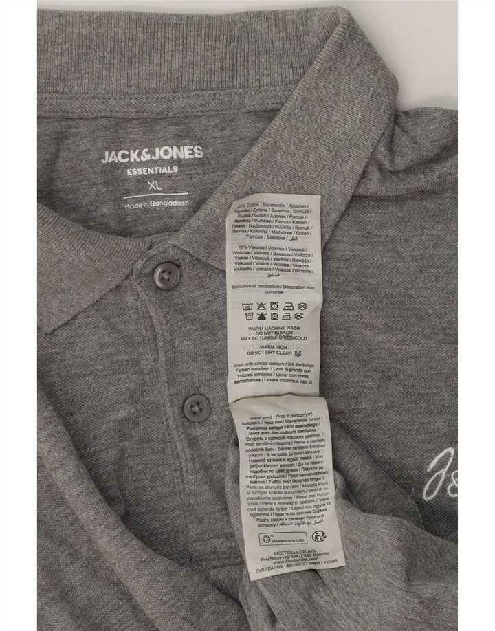 Jack & Jones herre poloshirt XL grå bomuld