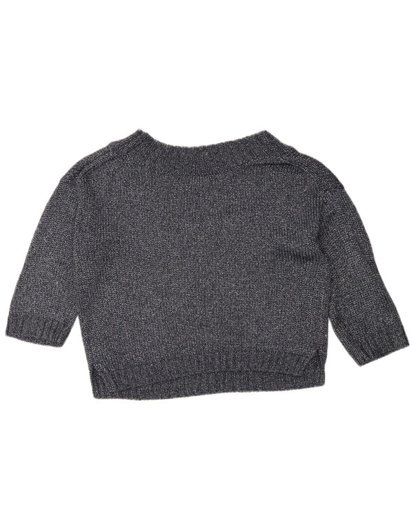 Gap Womens 3/4 Sleeve Boat Neck Jumper Sweater UK 10 Small Navy Blue