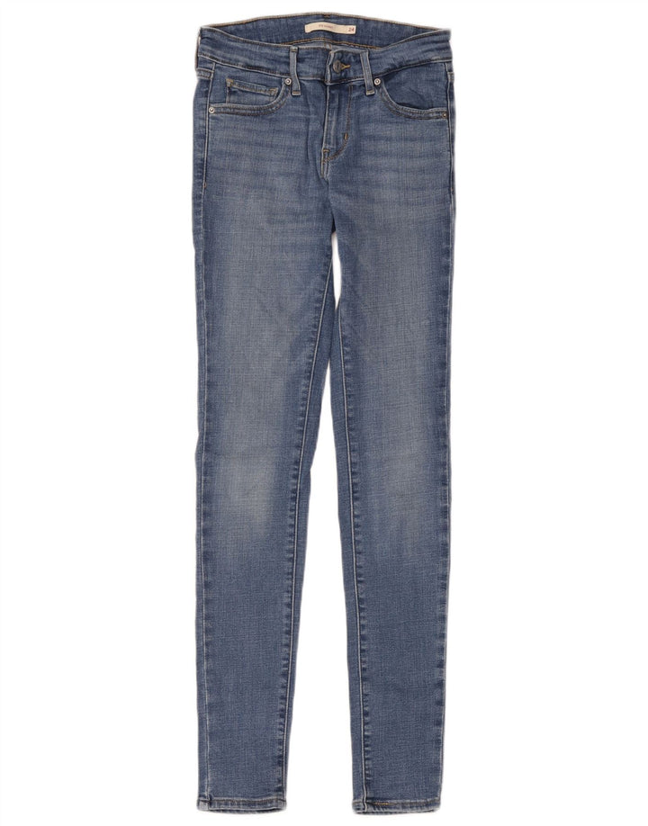 Levi's Dame 711 Skinny Jeans W24 L32 Blå Bomuld