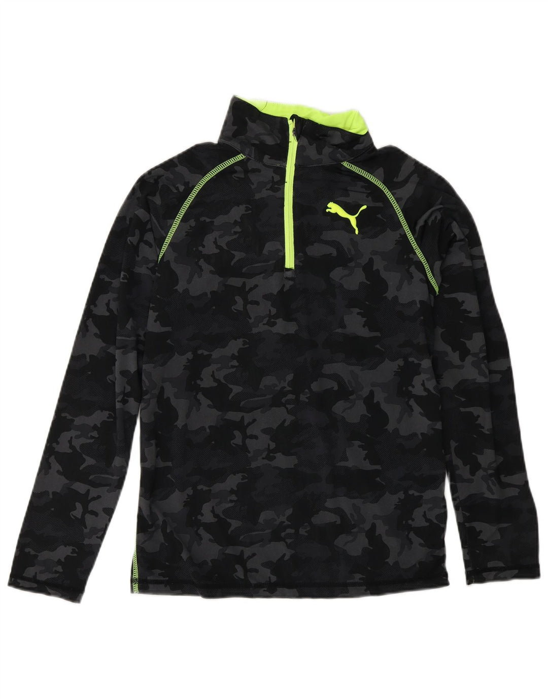 PUMA Drenge Pullover Træningsdragt Top 9-10 År Medium Sort Camouflage