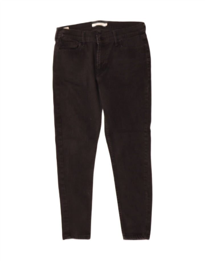 LEVI'S Womens 710 Super Skinny Jeans W32 L27 Black Cotton