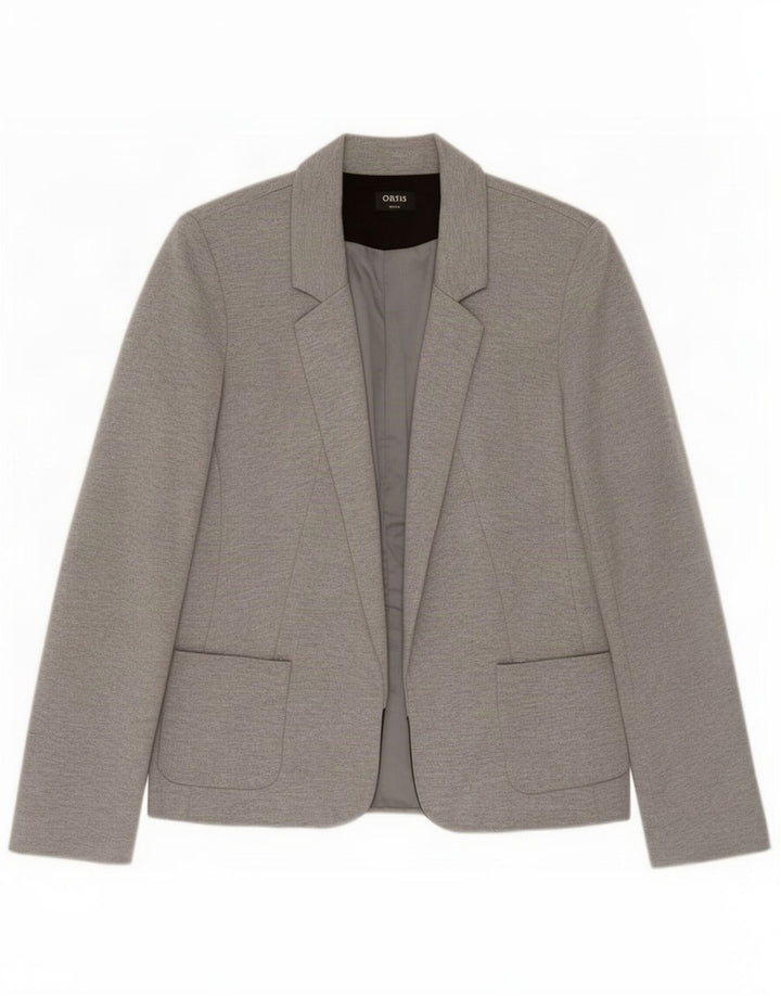 Oasis Womens Open Blazer Jacket UK 8 Small Grå Polyester