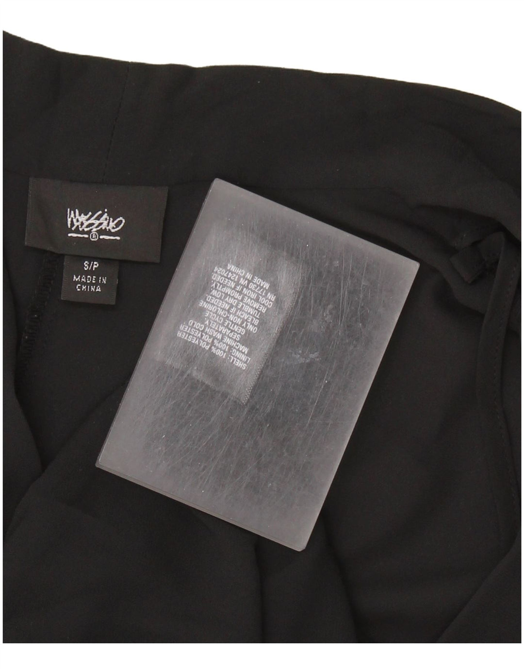 MOSSIMO Dame ærmeløs bluse Top UK 10 Small Black Polyester