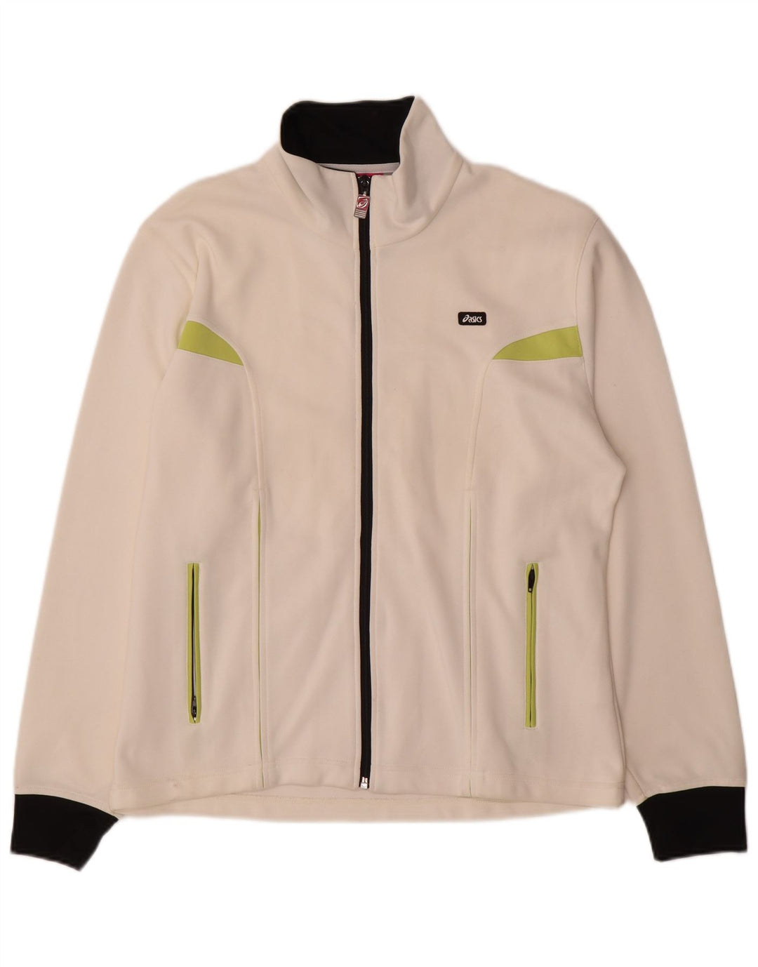 Asics træningsdragt topjakke til kvinder UK 20 2XL Hvid Colourblock Nylon