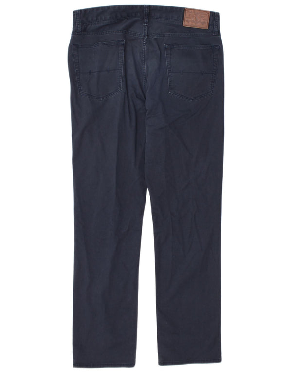 Polo Ralph Lauren Mens Straight Casual Trousers W34 L32 Navy Blue Cotton