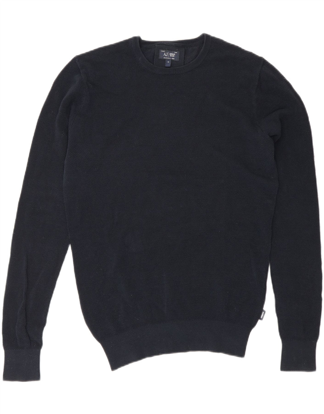 Armani Jeans Herre Crew Neck Jumper Sweater Medium Navy Blue Bomuld