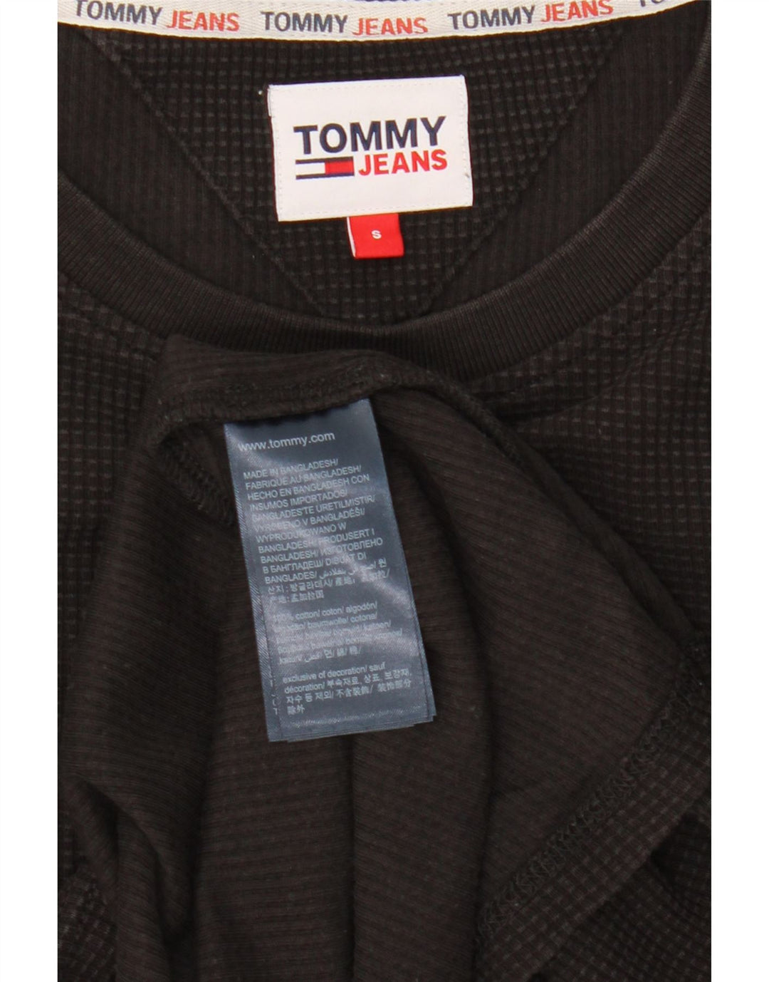 Tommy Hilfiger Herre Top Langærmet Lille Sort Bomuld