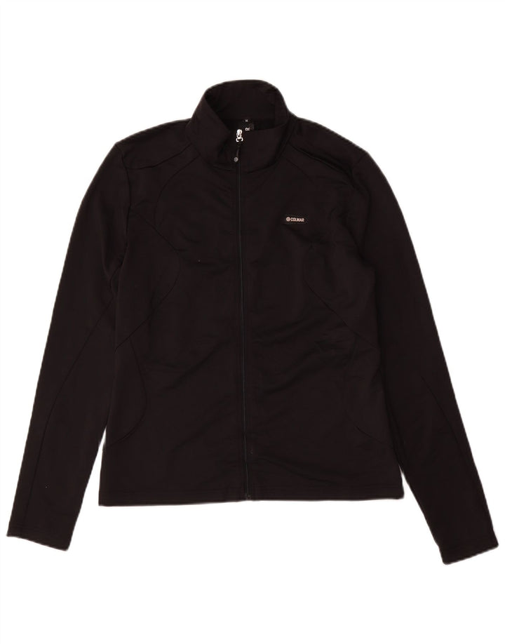 COLMAR Womens Tracksuit Top Jacket UK 12 Medium Black Polyester Sports