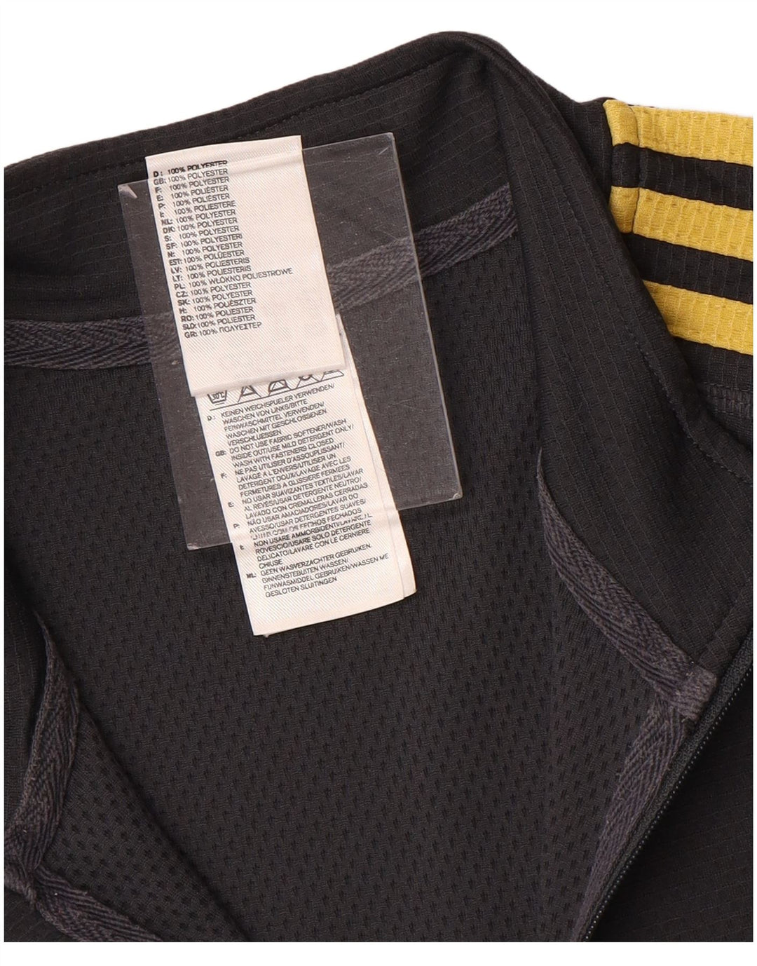 Adidas Herre Climalite Pullover med lynlås-hals træningsdragt Top mellemgrå polyester