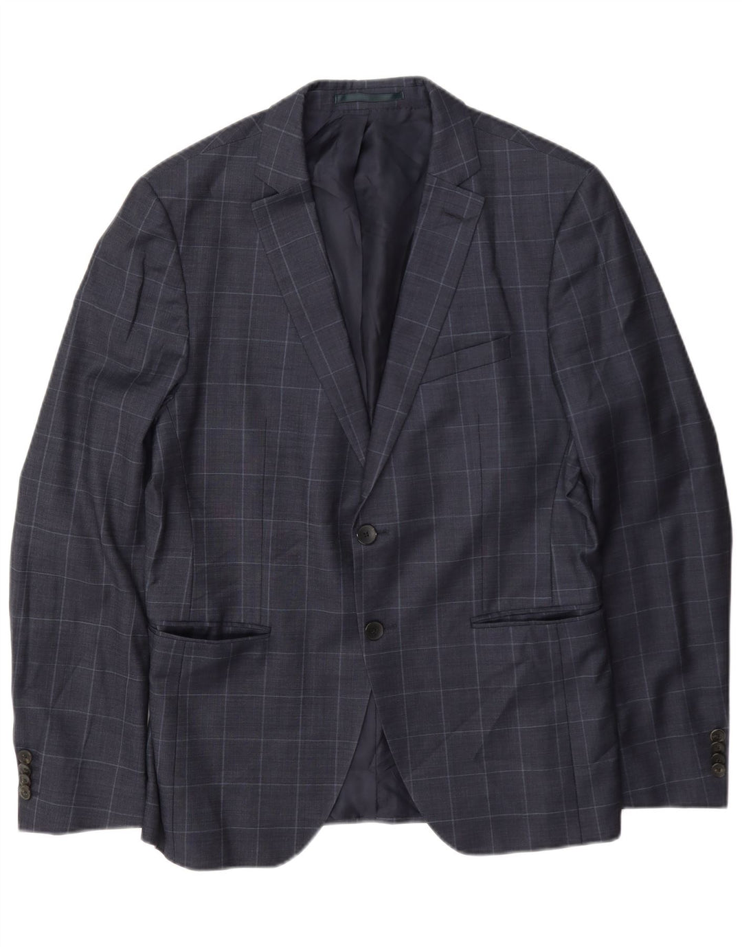 Hugo Boss Herre 2-knaps blazerjakke UK 50 Large Navy Blue Check