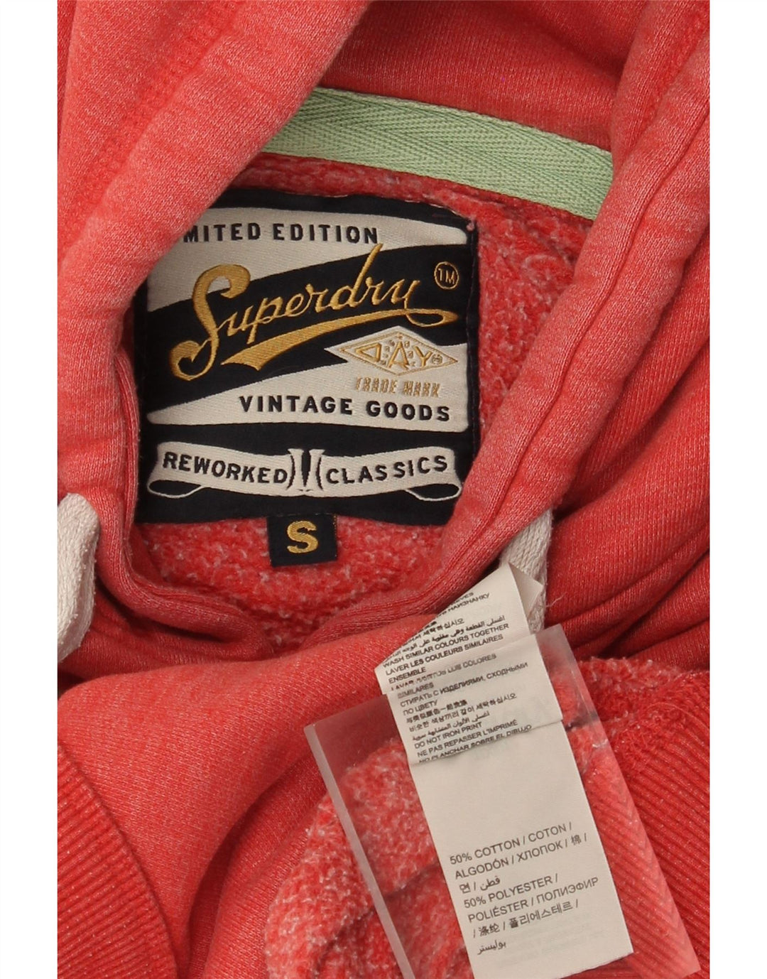 Superdry Grafisk hættetrøje til mænd, lille rød bomuld