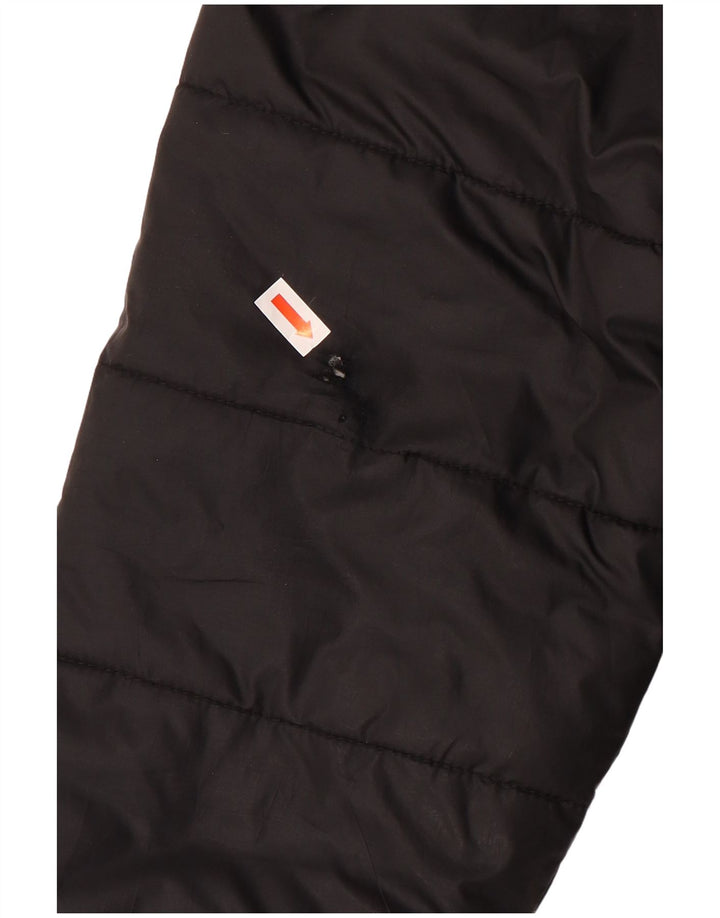 Ellesse Dame Oversized Hætte Vendbar Polstret Jakke UK 8 Lille Sort