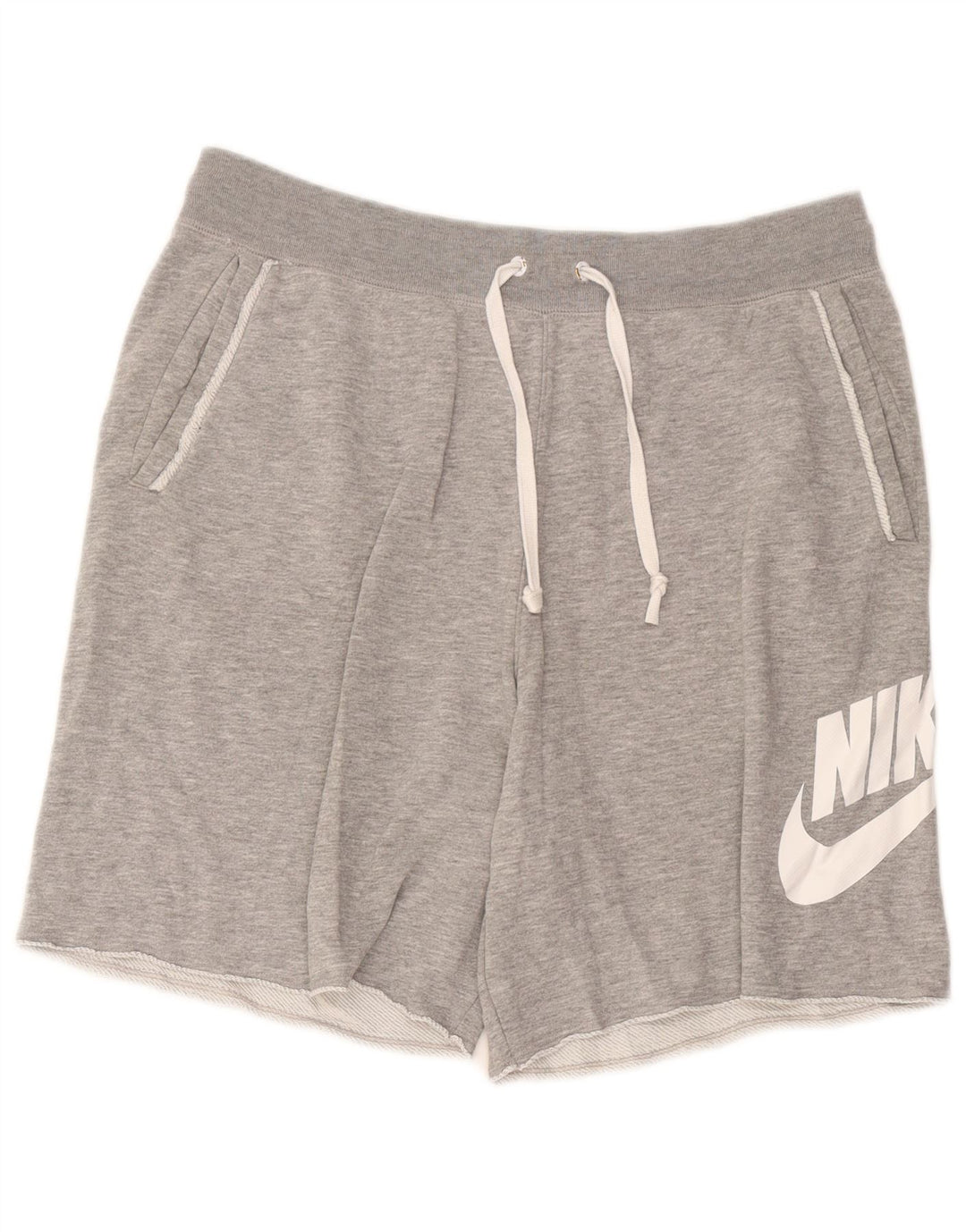 Nike grafiske sportsshorts til mænd, store grå flækkede bomuld