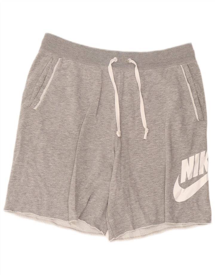 Nike grafiske sportsshorts til mænd, store grå flækkede bomuld