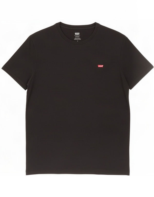Levi's Herre Standard T-Shirt Top Medium Sort Bomuld