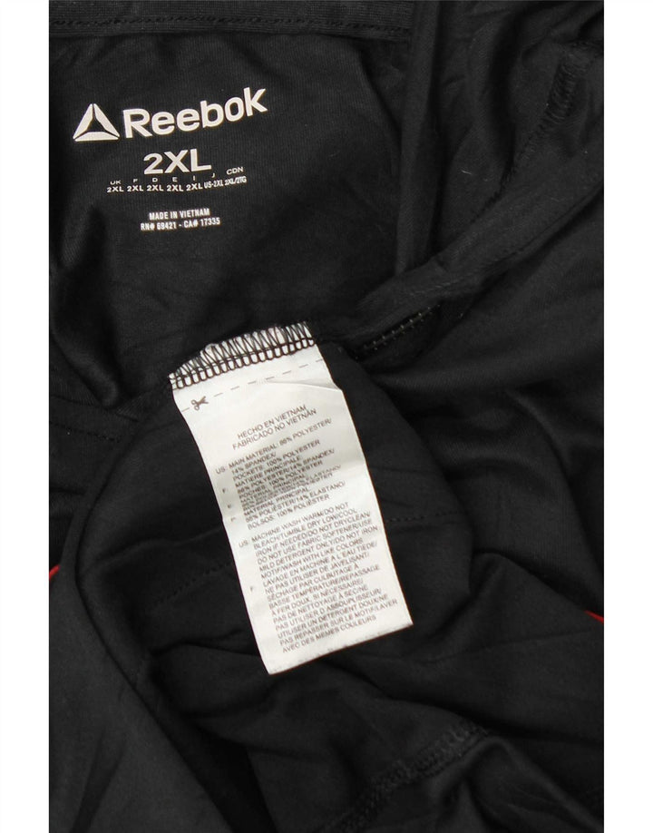 Reebok Grafisk hættetrøje til mænd 2XL Sort Colourblock Polyester