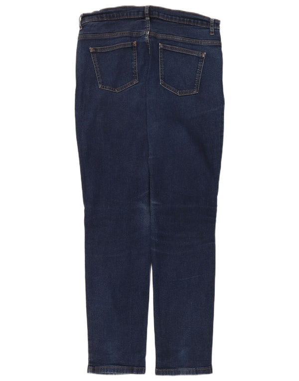 Marks & Spencer Dame Regular Straight Jeans UK 16 Large W34 L28 Navy Blue