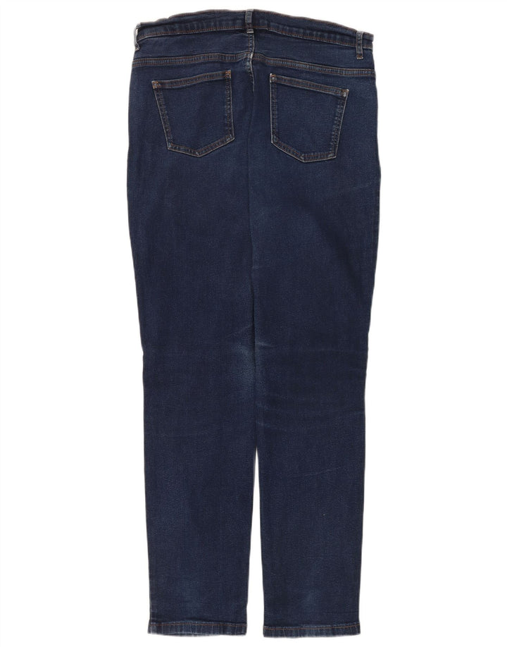 Marks & Spencer Dame Regular Straight Jeans UK 16 Large W34 L28 Navy Blue