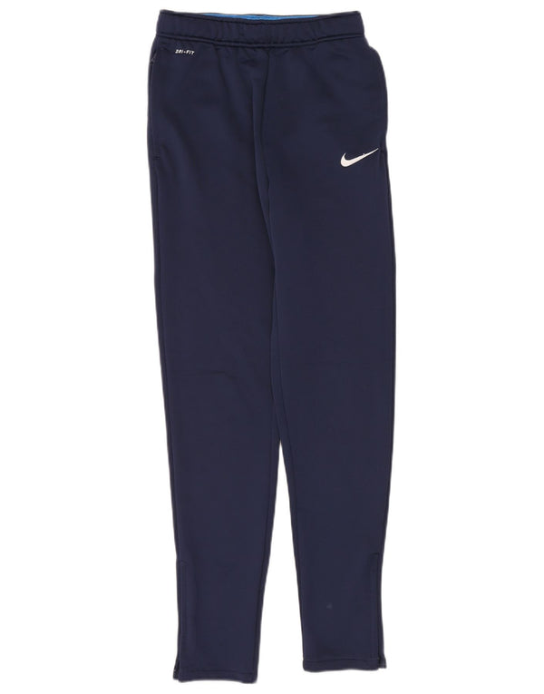 Nike drenge Dri Fit træningsdragt bukser 13-14 år XL marineblå polyester