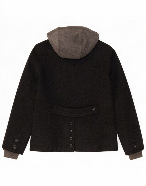 Superdry Girls 2-knaps hætteblazerjakke 11-12 år Medium Grey Uld