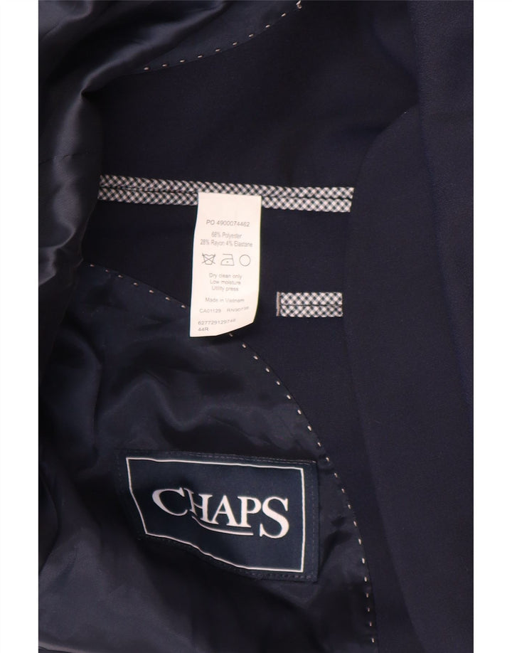 CHAPS Mens Regular Fit 2 Button Blazer Jacket UK 44 2XL Navy Blue