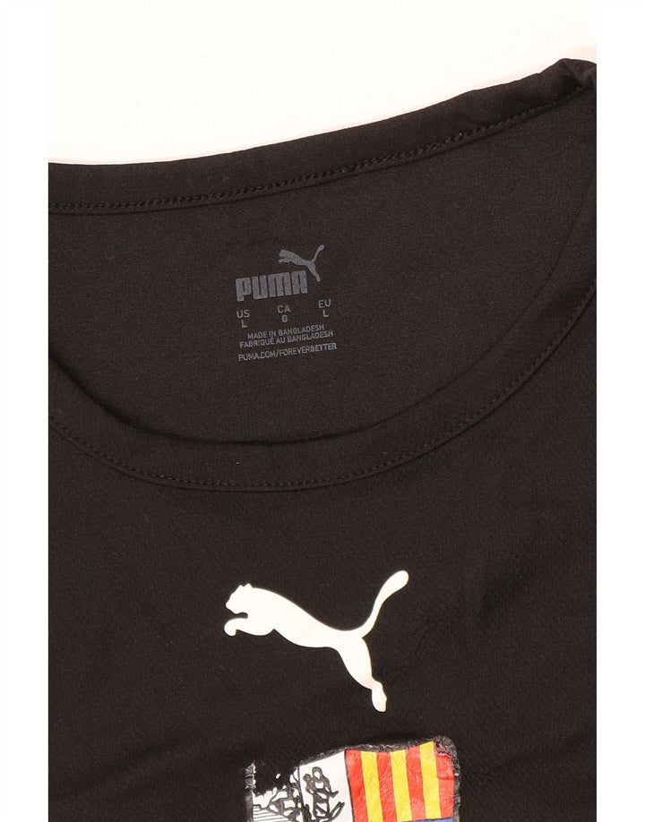 Puma Herre Grafisk T-Shirt Top Stor Sort Colourblock