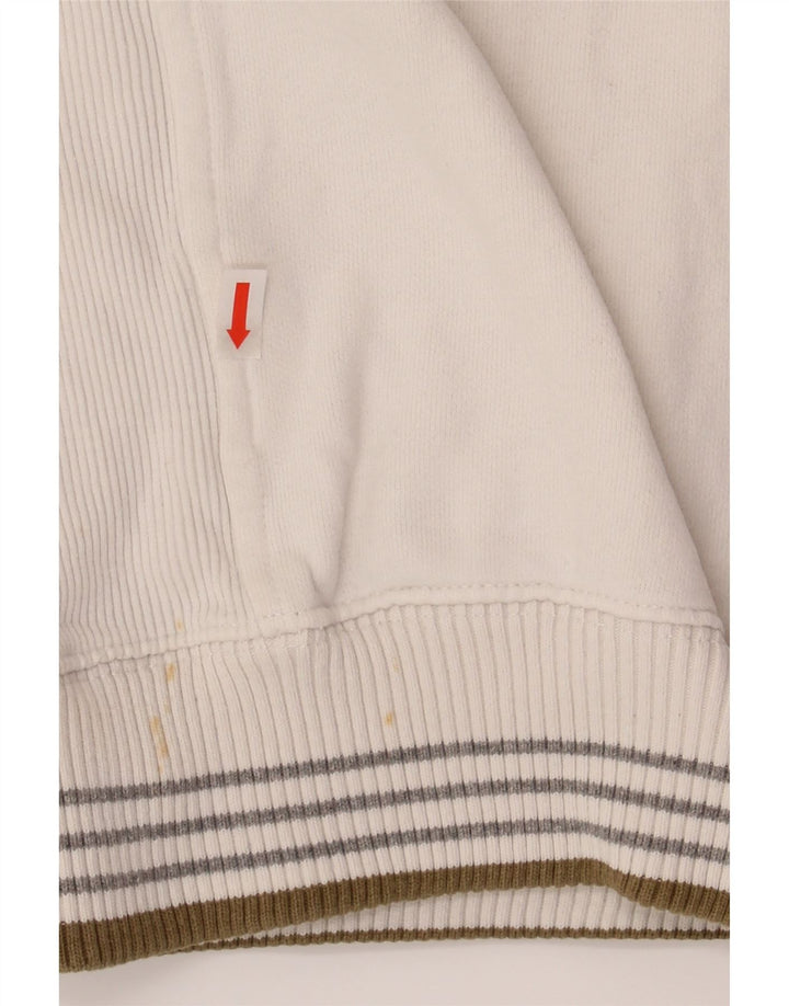 CHAMPION Mens Rochester Graphic Zip Neck Sweatshirt Jumper 2XL White Vintage Champion and Second-Hand Champion from Messina Hembry 