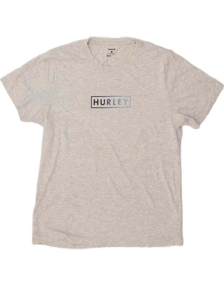 HURLEY Mens Graphic T-Shirt Top XL Grey Cotton Vintage Hurley and Second-Hand Hurley from Messina Hembry 