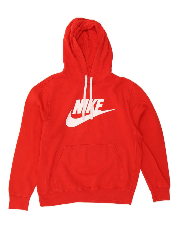 NIKE Mens Graphic Hoodie Jumper Small Red Cotton Vintage Nike and Second-Hand Nike from Messina Hembry 