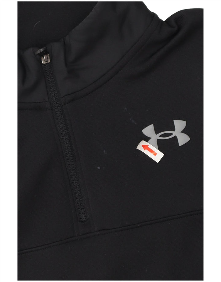 Under Armour Herre Zip Neck Loose Fit Sweatshirt Jumper Medium Sort