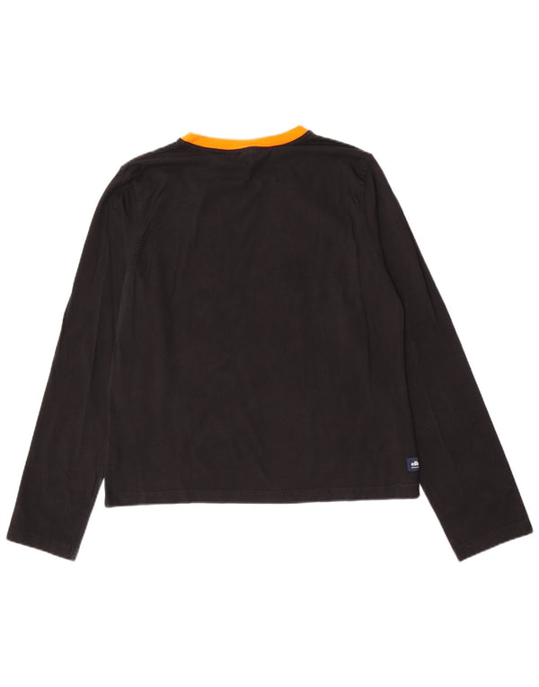 Ellesse Dame Langærmet Regular Graphic T-Shirt Top UK 16 Large Black