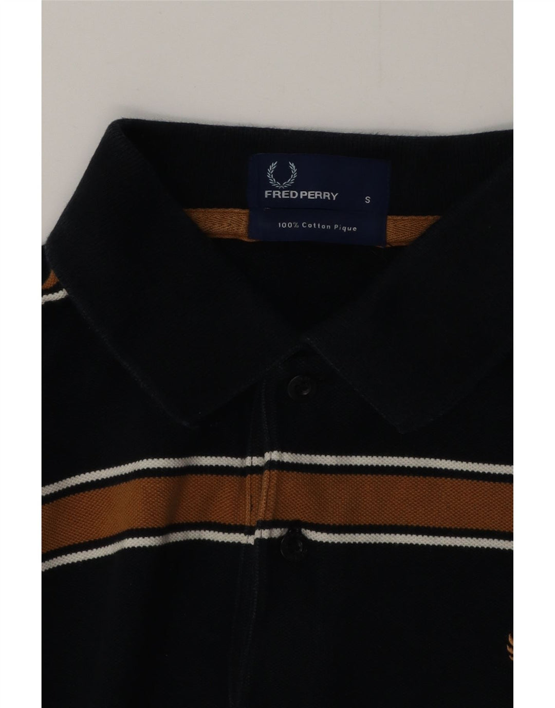 FRED PERRY Poloshirt til mænd Lille sort stribet bomuld