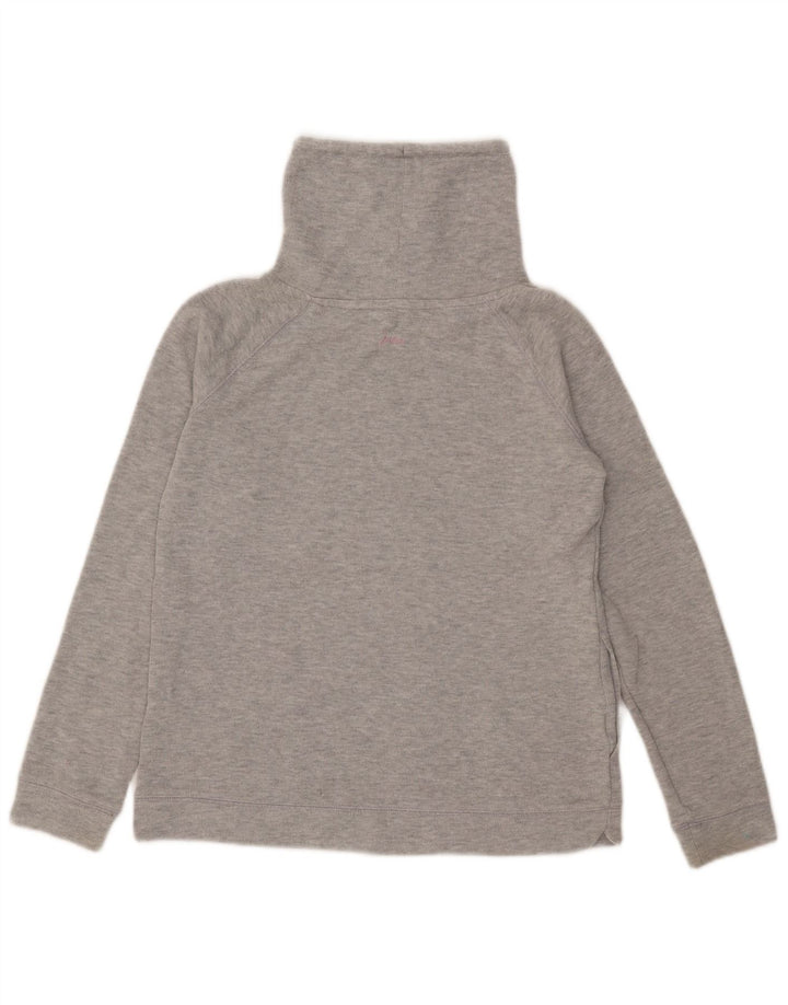 Joules Dame Rullehals Sweatshirt Jumper UK 12 Medium Grey Flecked Bomuld