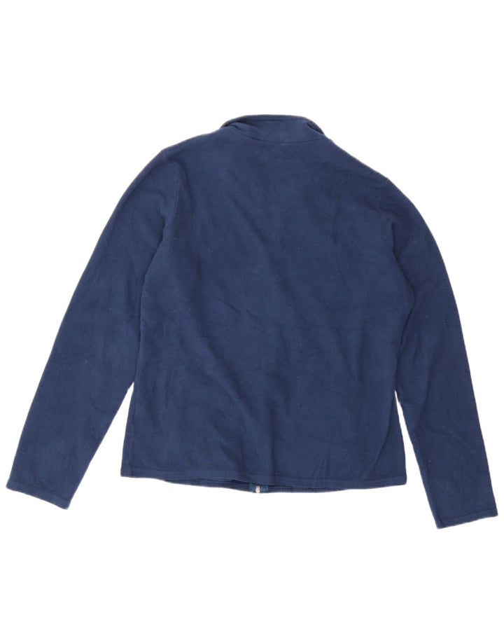 Marks & Spencer Fleecejakke til kvinder UK 14 Mellem marineblå polyester